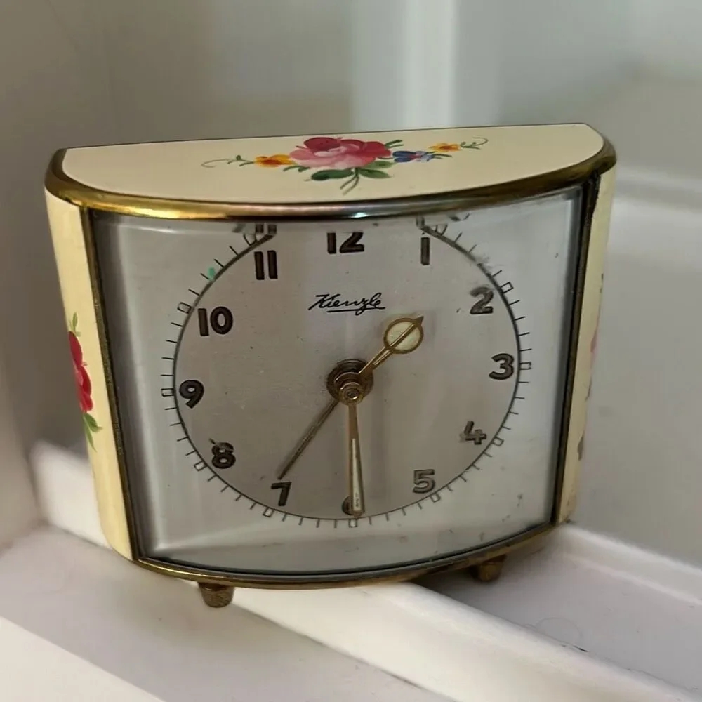 Vintage Enameled Kenzle Alarm Clock